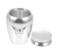 CORHAD Mini Sealed Pet Ashes Urn Silver Heart-shaped Animal Ash Storage Casket Practical Cremation Tank for Cat Dog Memorial Keepsake