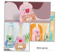 CORHAD Mini Ukulele Cartoon Bear Imitation Guitar Musical Instrument for Preschool Educational Beginner Friendly Lightweight Travel