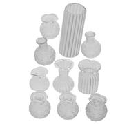 CORHAD Miniature Dollhouse Vase Tiny Realistic Flowerpots for Micro Landscape Garden Decoration DIY Craft Accessories for Dollhouse Office Desk Bookshelf Cozy Scenes