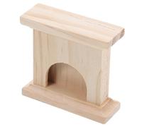 CORHAD Miniature Solid Wood Dollhouse Fireplace Cozy Decoration for Tiny House Kits Accessory DIY Blank Surface for Creative Crafting Versatile Dollhouse Furniture and Desk Ornament