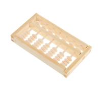 CORHAD Miniature Wooden Abacus for Montessori Math Learning Educational Photo Booth Prop Traditional Chinese Feng Shui Counting Tool for First Birthday Photo Shoot