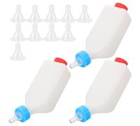 CORHAD Ml Hanging Upside down Goat Feeding Bottle with 10 Nipples, Leakproof Flow Control and Efficient Abs Design for Fawns and Calves, for Group Feeding in Barns