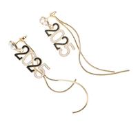 CORHAD Number Tassel Dangle Earrings with Rhinestone Accent, Creative Ear Pendants for Women, Trendy Drop Ear Jewelry for Casual and Party Wear