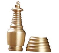 CORHAD Openable Brass Stupa Pendant Buddhist Meditation Charm Pure DIY Pagoda Pendant with Empty Capsule for Religious Tower Jewelry