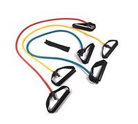 CORHAD Outdoor Fitness Elastic Resistance Bands with Comfortable Handles Natural Material for Yoga Pilates Strength Training Stretching and Workout Exercises Suitable for All Levels