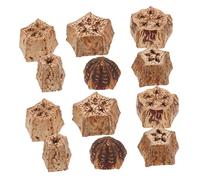 CORHAD Parrot Foraging Toy and Bird Chewing Shredding Toy, Natural Material, 12pcs Set for Parakeets and Birds, Stimulating Boredom Relief and Beak Grinding, Suitable for Cage Use