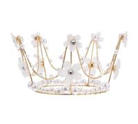 CORHAD Pearl Crown Decoration for Birthday Cake Toppers Delicate Cake Ornament Wedding Hair Decor Accessory