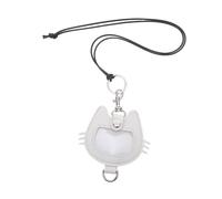 CORHAD Pet Hair Memorial Keychain PU Leather Keepsake Stylish Cat Shape Keyring for Thoughtful with Secure Key Holder Functional Bag Pendant for Cherished Memories