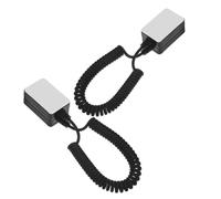 CORHAD Phone Mobile Plastic Self-adhesive Black Retractable Adhesive 2pcs Tether Anti-lost Cable, with Hook Electronics Tablets Home or Office Use