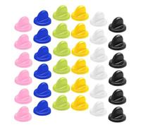 CORHAD Pin Backs Badge Holding Heart Shape Locking Pin Keepers 60pcs Plastic for and Fixing Maps Secure for Service Bars and Cloth Accessories