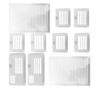 CORHAD Plastic Lettering Writing Templates Stencil for Journaling and Letter Writing, Wear-Resistant Pp Material with Versatile Templates, White Envelope Addressing Guide Stencil