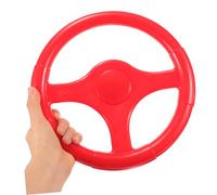 CORHAD Plastic Steering Wheel for Rocking Cars and Bumper Car Accessories Playground Steering Wheel with Vibrant Red Color Use Swing Disk for Boys