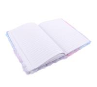 CORHAD Plush Notebook for Students Small Diary with Fluffy Star Pattern Cover, Gradient Pink to Purple Cute Journal for Note Taking and Daily Planning
