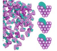 CORHAD Polymer Clay Beads and 100pcs Purple Grape Shaped Comfortable Wearing Experience for Jewelry Making for Fruit-Themed Bracelets Bracelet Making Crafts