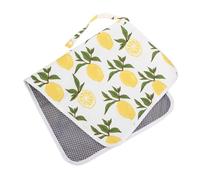 CORHAD Portable Baby Waterproof Changing Pad and Diaper Cushion for Newborns, Folding Infant Urinal Mat, Travel Supply Baby Changing Mat Lemon Pattern