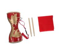 CORHAD Portable Chinese Style Waist Drum Cowhide Percussion Instrument with Dragon Pattern Strap and Mallets for Adult Yangko Dance Performance and Fitness Hand Drum