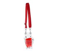 CORHAD Portable Lightweight Hairdresser Bag Shear Case in Red PVC Material for Salon and Business Trip Use, Scissor Holder Pouch Designed for Hairdressers to Organize Tools Efficiently