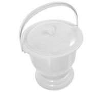 CORHAD Portable Plastic Spittoon for Adults with Sealed Lid and No Burr, Round Urine Pot Suitable for Home and Travel Use by Elderly and Disabled People