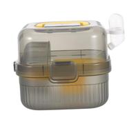 CORHAD Portable Small Animal Carrier Double-Layer Pet Cage for Hamster Guinea Pig Ferret Travel Carrying Case with Handle Yellow