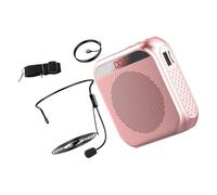 CORHAD Portable Voice Amplifier Speech Voice Amplifier Plastic S17 Rose Gold LED Display Rechargeable for Teachers, Public Speakers, Training and Speeches