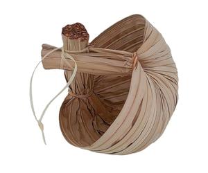 CORHAD Portable with Zero Pollution Feature Khaki Synthetic Material Tea Dessert Bowl Southeast Asian Style Pudding Storage Bowl for Ice Cream and Dessert Serving