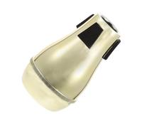 CORHAD Professional Abs Plastic Tenor Trombone Practice Mute, Semi-closed Medium-low Pitch Trombone Sound Silencer Accessory for Quiet Music Training, Gold Tone