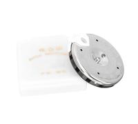 CORHAD Professional Folk Guitar Tuner Pitch Pipe in Silver Abs and Zinc Alloy, Disc-shaped Practical Tuner for Sight Singing and Rotary Mouth-blowing Tuning, for Chorus and Group