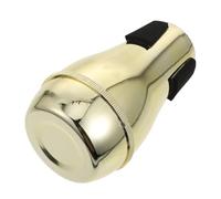 CORHAD Professional Trombone Practice Mute Abs Material Half-closed Design for Tenor and Baritone Trombone, Gold Finish Sound Silencer Accessory for Practice Sessions and Performances