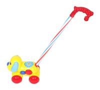CORHAD Push Car with Bell for Boys and Large Yellow Dog Walker for Early Development Safe Walking Aid Enhancing Coordination and Auditory Skills