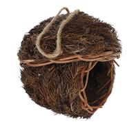CORHAD Random Color Woven Bird House Yard Bird Nest with Pine Needle and Tree Branches Creative Art Work Design Environmental Protection and Easy for Hanging Backyard and Office