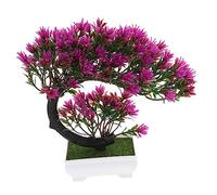 CORHAD Realistic Artificial Potted Plant Fake Bonsai with Plastic Material and Unique Style Stress-relieving Fake Green Plants That Don’t Fall for Home Decor and Work