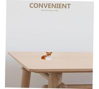 CORHAD Realistic Fox Plush Faux Fur Sleeping Fox Model Decorative Ornament for Home Office Desktop Bag Decoration Lifelike Animal Figurine for Wildlife Enthusiasts