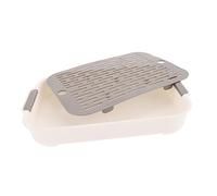 CORHAD Rectangular Rabbit Litter Box Anti-tip Design for Cage Rabbits, Hamster Toilet Potty Trainer in Moonlight Blue, Small Size for Bunny and Guinea Pig Hygiene