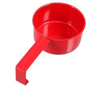 CORHAD Red Iron Hanging Scoop Rice Measuring Spoons Pet Food Portion Scoops Sturdy Space Saving Storage Kitchen Storage Area