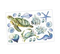 CORHAD Removable Underwater World Wall Sticker PVC Cartoon Fish Pattern Self-Adhesive Animal Decal for Bedroom Nursery Bathroom Home Decor