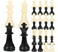 CORHAD Replacement Plastic International Chess Pieces for Chessboard King Height PP Material for Adults Teaching Playing and Craft Projects