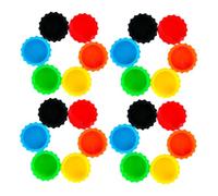 CORHAD Reptile Feeding Bowl Set 24pcs Silicone Pet Food Dishes Wide Rim and Shallow Design for Leopard Geckos, Lizards, Tortoises and Bearded Dragons Terrarium Accessories