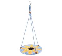 CORHAD Reptile Hammock Hanging Bed Cotton Rope Swing for Lizards and Pets Expand Living Space with Easy Installation Suitable for Snakes Iguanas Geckos Blue Base