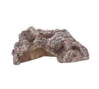 CORHAD Resin Rock Reptile Hideout Cave for Turtles Lizards Frogs Snakes Natural Shelter with Climbing Basking Platform Aquarium Decor for Tortoise Fish Tank