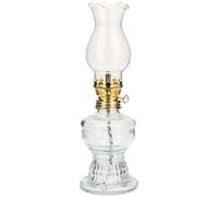 CORHAD Retro Indoor Oil Lantern Kerosene Lamp with Glass and Metal Construction, Vintage Style Small Hurricane Lamp for Temple Or Nightclub Ambient Lighting