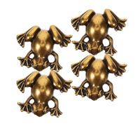 CORHAD Retro Metal Frog Cabinet Knobs Drawer Pull Handles Simple Design 4Pcs Set for Wardrobe Doors
