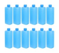 CORHAD Reusable Ice Packs Compact and Portable 12pcs Freezer Blocks PE Material Ice Cooler Packs with Quick Cooling Effect for Cooler Bags and Lunch Boxes for School and Travel Meal