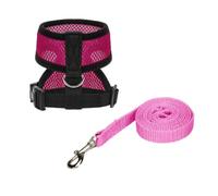 CORHAD Rooster and Hen Harness Vest with Leash for Poultry Training, Breathable Pink Chicken Chest Strap Suitable for Outdoor Walks and Small Farm Pets