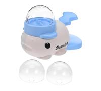 CORHAD Rotating Dog Treat Dispenser with Press Button for Interactive Feeding Portion Control Puzzle Feeder for Indoor Training and Travel Compact Blue Pet Food Puzzle Enhances