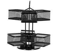 CORHAD Rotating Tea Bag Organizer 6 Compartments Iron 360 Degree