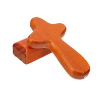 CORHAD Rustic Wooden Standing Cross with Magnetic Base for Home Church Office Handcrafted Tabletop Prayer Crucifix for Spiritual Use and Christian Decor