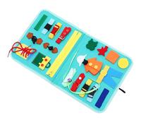 CORHAD Safe Busy Board with Clock and Alphabet Montessori Learning Board Educational Early Education and Preschool Basic Skills Activity for Kindergarten Teaching Aids 1pc