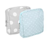 CORHAD Sanitary Pouch Bag 2 Pieces Portable Travel Storage with Zipper for Makeup and Menstrual Pads for and Women