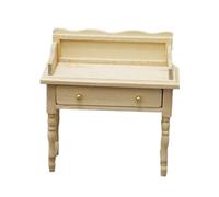 CORHAD Scale Writing Desk Model for Dollhouse DIY Small Half Table Furniture Safe and Vivid Decorative Craft for Mini House Layout and Photo Props