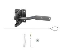CORHAD Self-Locking Gate Latch Heavy Duty Carbon Steel Gate Lock with Installation Accessories Black Finish Easy Installation Solid Security Deck Orchard